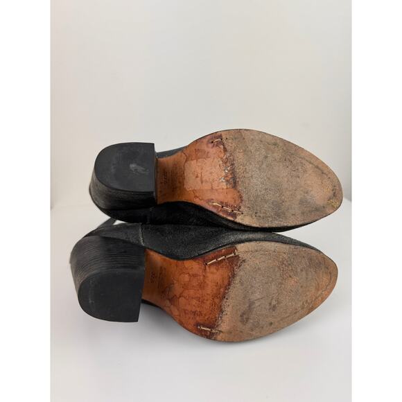 RAG & BONE Newbury Gray Granite Distressed Suede Leather Ankle Booties EU 37.5 - Picture 7 of 8